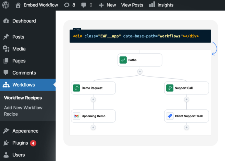 Add a Workflow Builder to Your WordPress Plugin - Embed Workflow